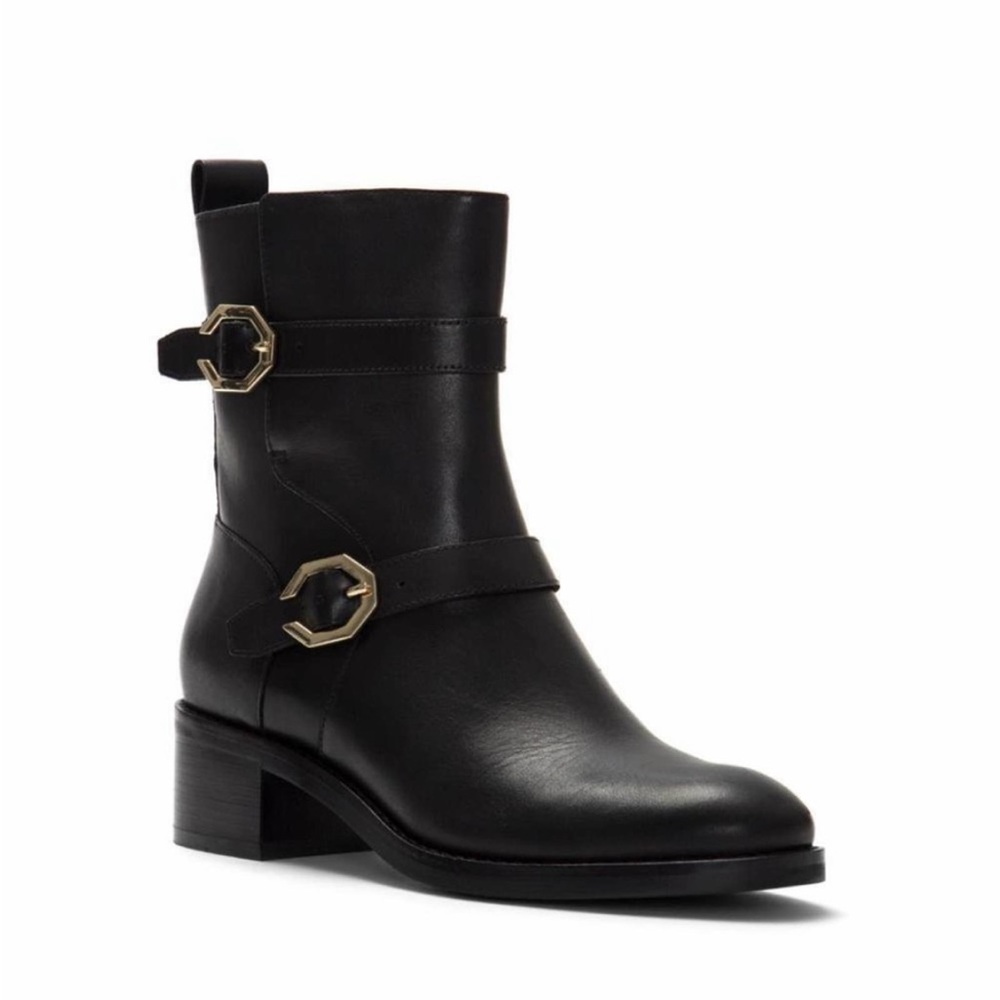 Cole Haan Leela Heel Leather Black Boots size 9.5